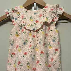 Floral Baby Romper with Ruffle Collar Janie And Jack 18-24 Months